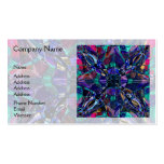 Blue Kaleidoscope Fractal business cards