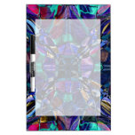 Blue Kaleidoscope Fractal Dry-Erase Board