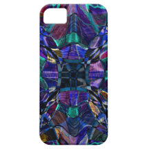 Blue Kaleidoscope Fractal iPhone 5 Cover