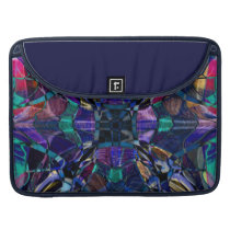 Blue Kaleidoscope Fractal MacBook Pro Sleeves