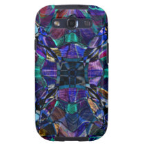 Blue Kaleidoscope Fractal Samsung Galaxy S3 Cover