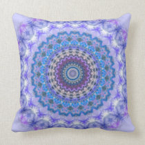Blue Kaleidoscope Mandala pillow cushion pillows