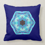 Blue Kaleidoscopic Abstract pillows