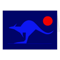 Blue Kangaroo cards by lonvig Blue Kangaroo cards