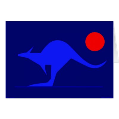 Blue Kangaroo Cards by lonvig