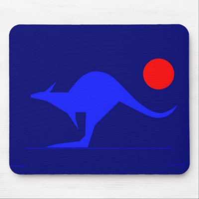 Blue Kangaroo Mouse Mats by lonvig