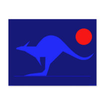 Blue Kangaroo postcards by lonvig Blue Kangaroo postcards
