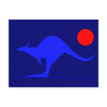 Blue Kangaroo Post Card