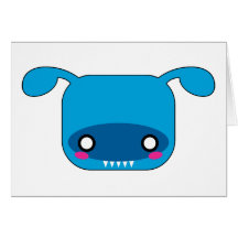 Blue Kawaii Monster Card