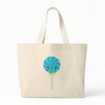 Blue Kawaii Swirl Sucker Lollipop Canvas Bag