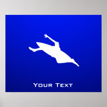 Blue Kayaking Poster