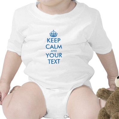 Blue KeepCalm baby infant creeper jumpsuit