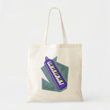 Blue Keytar portable 80s keyboard piano graphic Bag