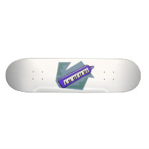 Blue Keytar portable 80s keyboard piano graphic Custom Skateboard
