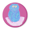 Blue Kitten on Pink magnets