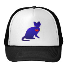 Blue Kitty Cat Mesh Hats