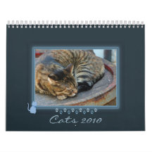 Blue Kitty Frame Photo Calendar