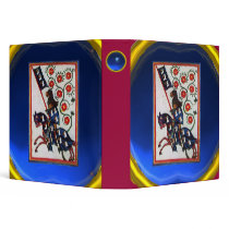 BLUE KNIGHT ON HORSEBACK 3 RING BINDERS