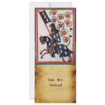 BLUE KNIGHT ON HORSEBACK CUSTOM INVITATIONS