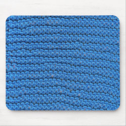 blue knitting mouse mat mousepad