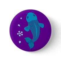 Blue Koi Fish Pin