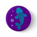 Blue Koi Fish buttons