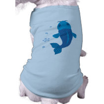 Blue Koi Fish pet clothing by toxiferous Blue Koi Fish pet clothing