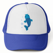 Blue Koi Fish Trucker Hats