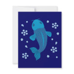 Blue Koi Fish Custom Invites