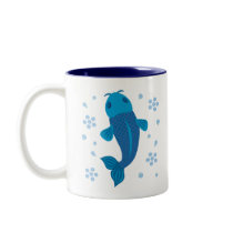 Blue Koi Fish Mug