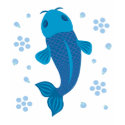 Blue Koi Fish t-shirts