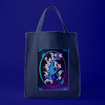 Blue Koi-Pink Flowers Bags bags