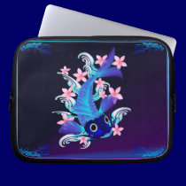 Blue Koi-Pink Flowers Electronic Bags laptop sleeves