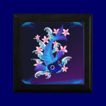 Blue Koi-Pink Flowers Gift Boxes gift boxes