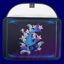 Blue Koi-Pink Flowers macbook sleeves