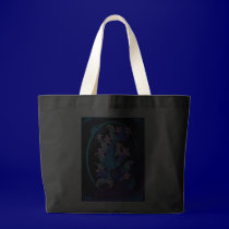Blue Koi-Pink Flowers Oval Bags bags