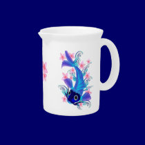 Blue Koi-Pink Flowers  Pittchers pitchers