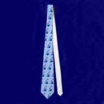 Blue Koi-Pink Flowers Ties ties