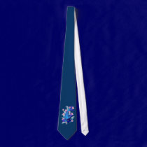 Blue Koi-Pink Flowers Ties ties