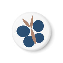 Blue Kokeshi Triplet Butterfly Magnet magnets