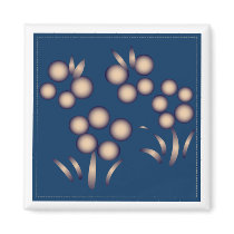 Blue Kokeshi Triplet Kimono Design Magnet magnets