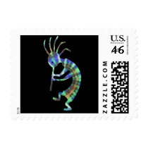 blue kokopelli stamp by bookhead89 blue kokopelli stamp