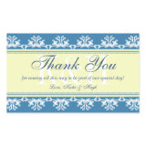 Blue lace border thank you out of town gift bag stickers