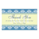 Blue lace border thank you out of town gift bag sticker