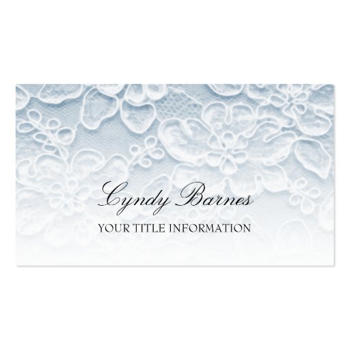 Blue Lace Business Card (front side)