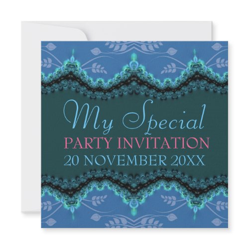 Blue Lace My Special Birthday Bridal Invitations invitation