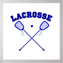 Blue Lacross Logo posters