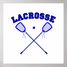 Blue Lacross Logo Print