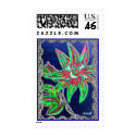 Blue Lacy Flower Envelope zazzle_stamp