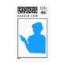 Blue Lady Stamp